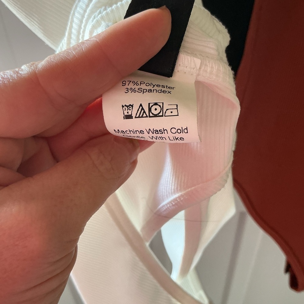 Bundle of Bodysuits: black, rust, white NWOT - Picture 6 of 6